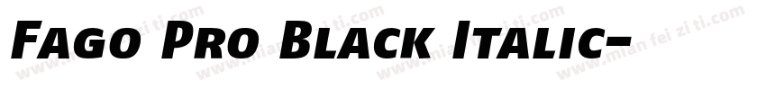 Fago Pro Black Italic字体转换
